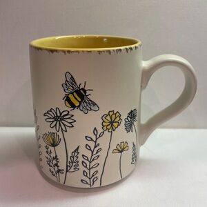 New Spectrum Designz “Bubble Garden” Coffee Tea Mug 17 OZ Yellow Interior